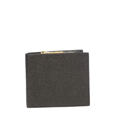 Thom Browne Fold-out Coin Purse Billfold In Black