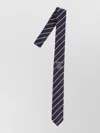 Thom Browne Formal Slim Striped Pattern Neck Ties In Blue