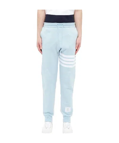 Thom Browne Four-bar Detailed Track Pants In Blue