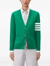 Thom Browne Four-bar Fine-merino Wool Cardigan In Green