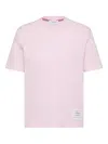 Thom Browne Four-bar Short-sleeve T-shirt In Pink