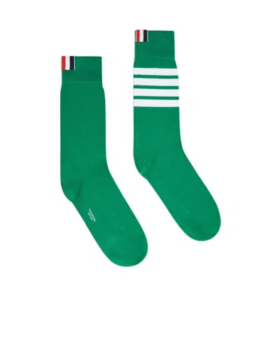 Thom Browne Four-bar Socks In Gray