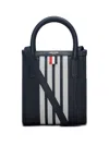 Thom Browne Four-bar Stripe Tote Bag In Blue