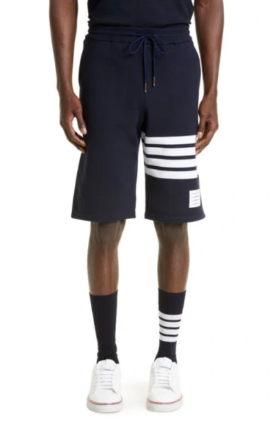 Thom Browne Four Bar Sweat Shorts In White