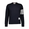Thom Browne 4-bar Stripes Pullover Sweatshirt In Black
