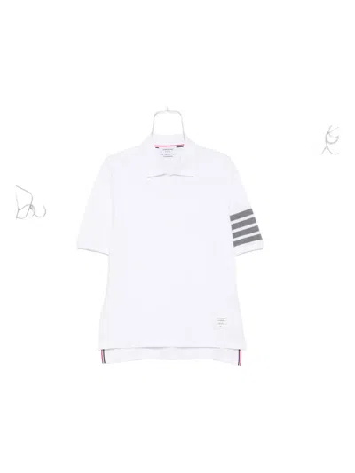 Thom Browne Four-stripe Cotton Polo Shirt