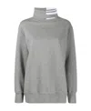 Thom Browne Four-stripe High-neck Sweater In Gray