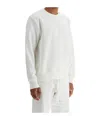 Thom Browne Four-stripe Round-neck Sweater In White