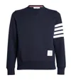 Thom Browne Engineered 4-bar Cotton Sweatshirt In Navy