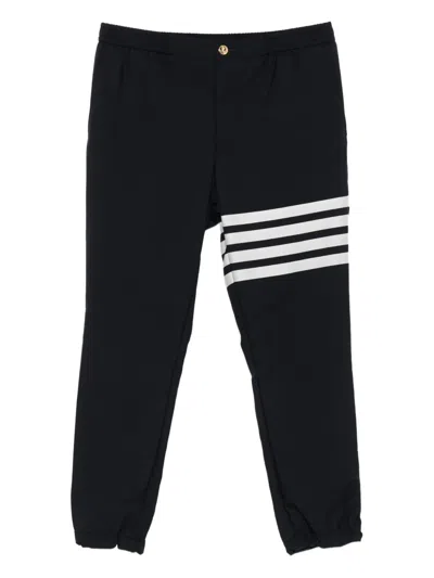 Thom Browne Four-stripe Wool Track Pants In Black