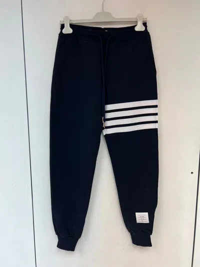 Thom Browne Four Striped Sweatpants In Black