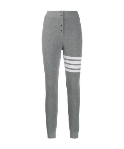 Thom Browne Four Striped Sweatpants In Gray