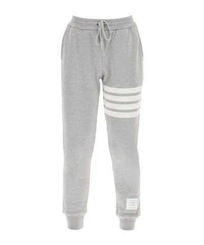 Thom Browne Four Stripes Track Pants In Gray