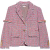 Thom Browne Fray Cotton Tweed Blazer
