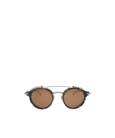 Thom Browne Full Frame Printed Sunglasses In Brown