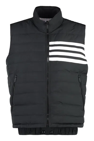 Thom Browne Full Zip Field Vest In Grey