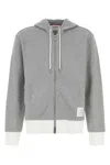 Thom Browne Felpa In Cotone Grigio Uomo In Gray
