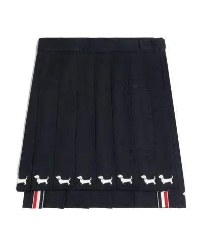 Thom Browne Fully-pleated Cotton Skirt In Black