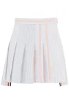 Thom Browne Pleated Mini Skirt In Multicolor