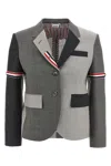 Thom Browne Wool High Armhole Tricolour Sport Coat In Gray