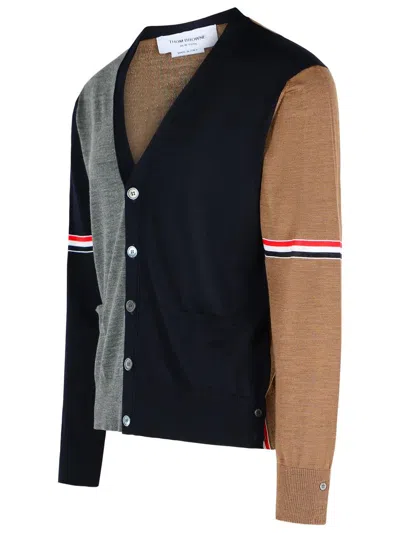 THOM BROWNE THOM BROWNE FUN' MULTICOLOR VIRGIN WOOL CARDIGAN