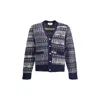 Thom Browne Fun Mix Fairisle Float Jacquard Relaxed In Blue