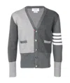 Thom Browne Gray Cardigan In Virgin Wool In Gray