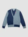 THOM BROWNE FUN-MIX V-NECK CARDIGAN