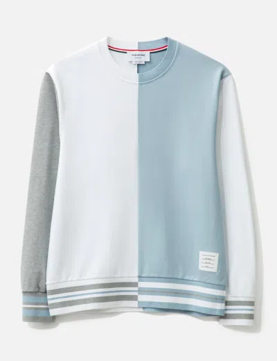Thom Browne Funmix Colour-block Cotton Sweatshirt In Multicolor