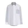 Thom Browne White Cotton Funmix Oversized Long Sleeve Shirt In White