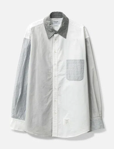 Thom Browne Funmix Oversized Long Sleeve Shirt In Oxford In Multi