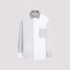 Thom Browne White Cotton Funmix Oversized Long Sleeve Shirt In White
