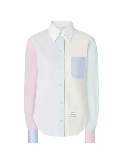 Thom Browne Funmix Poplin Shirt In White