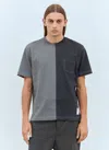 Thom Browne Two-tone Cotton T-shirt In Grey