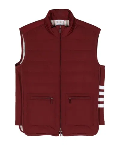 Thom Browne Funnel-neck Down Gilet In Brown