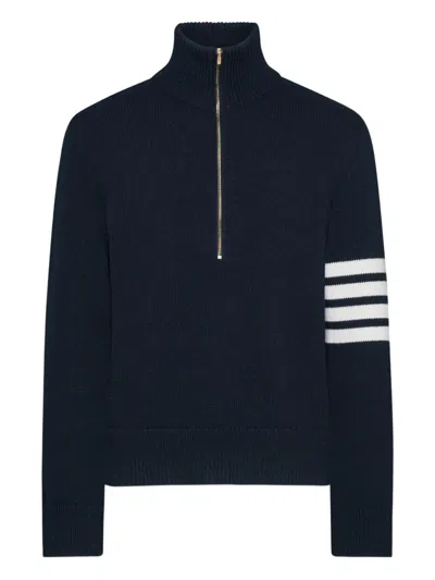 THOM BROWNE THOM BROWNE FUNNEL NECK HZ PULLOVER