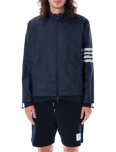 Thom Browne Navy Funnel Neck Jacket For Men