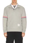 Thom Browne Rwb Engineered Stripe Loopback Sweatshirt In Gray