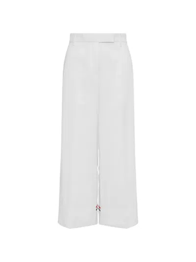 Thom Browne Gabardine Chino Trousers In White