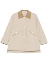 Thom Browne Gardening Coat In Neutrals