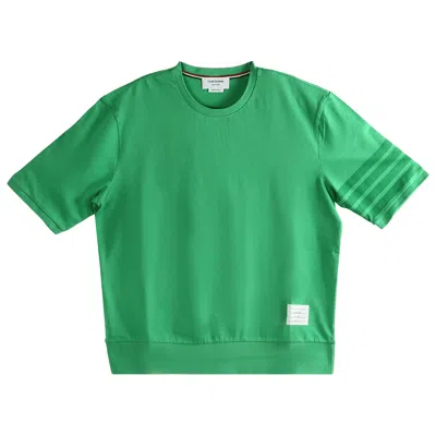 Pre-owned Thom Browne Garment Dyed Rib Cuff Tee 'light Green' | Men's Size 4