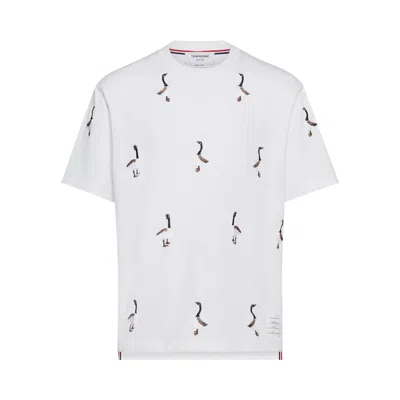 Pre-owned Thom Browne Geese Emb Short-sleeve Tee 'white' | Men's Size 3