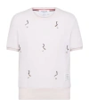 Thom Browne Geese-embroidered Cotton T-shirt In White
