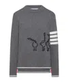 Thom Browne Geese Intarsia Boxy Virgin Wool Crewneck Sweater