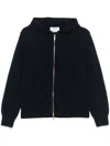 Thom Browne Geese-intarsia Zipped Hoodie In Black