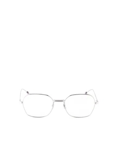 Thom Browne Geometric Frame Plano Lens In Purple