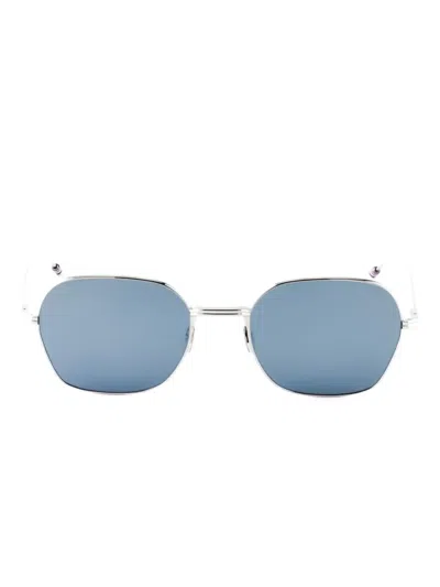 Thom Browne Geometric-frame Sunglasses In Metallic