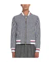 Thom Browne Gingham-check Bomber Jacket In Gray