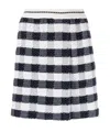 Thom Browne Gingham-check Jacquard Miniskirt In Black
