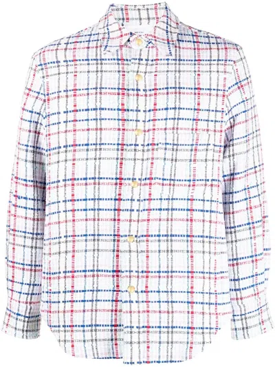 THOM BROWNE GINGHAM CHECK TWEED OVERSHIRT